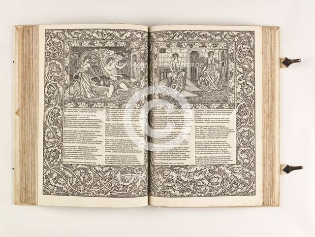 The Kelmscott Chaucer - The Works of Geoffrey Chaucer Now Newly Imprinted, 1896. Creator: Sir Edward Coley Burne-Jones.
