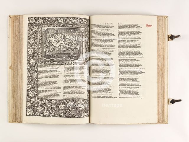 The Kelmscott Chaucer - The Works of Geoffrey Chaucer Now Newly Imprinted, 1896. Creator: Sir Edward Coley Burne-Jones.