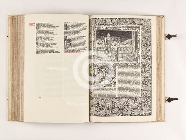 The Kelmscott Chaucer - The Works of Geoffrey Chaucer Now Newly Imprinted, 1896. Creator: Sir Edward Coley Burne-Jones.