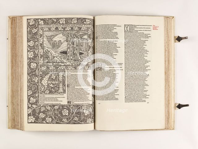 The Kelmscott Chaucer - The Works of Geoffrey Chaucer Now Newly Imprinted, 1896. Creator: Sir Edward Coley Burne-Jones.