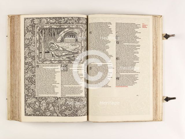 The Kelmscott Chaucer - The Works of Geoffrey Chaucer Now Newly Imprinted, 1896. Creator: Sir Edward Coley Burne-Jones.