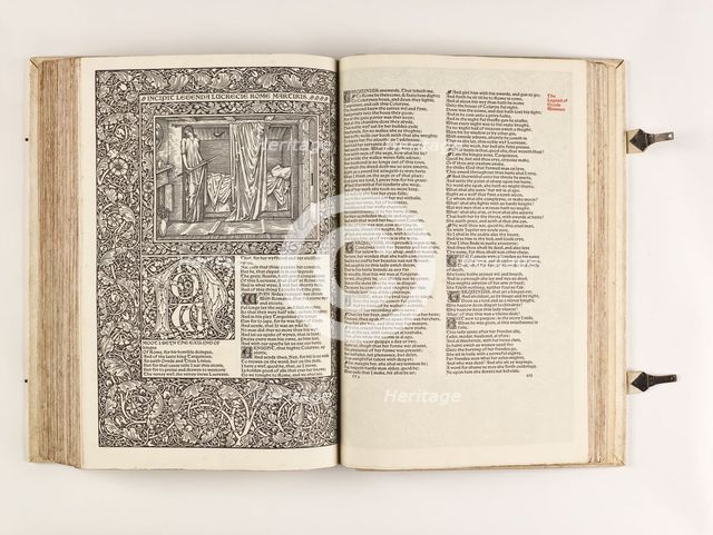 The Kelmscott Chaucer - The Works of Geoffrey Chaucer Now Newly Imprinted, 1896. Creator: Sir Edward Coley Burne-Jones.