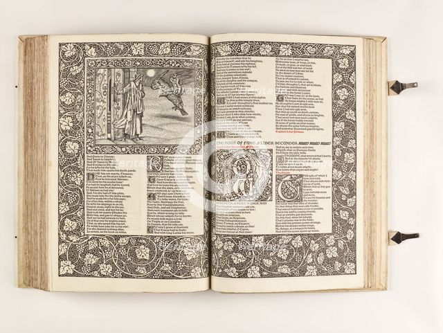 The Kelmscott Chaucer - The Works of Geoffrey Chaucer Now Newly Imprinted, 1896. Creator: Sir Edward Coley Burne-Jones.