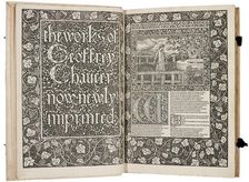 The Kelmscott Chaucer - The Works of Geoffrey Chaucer Now Newly Imprinted, 1896. Creator: Sir Edward Coley Burne-Jones