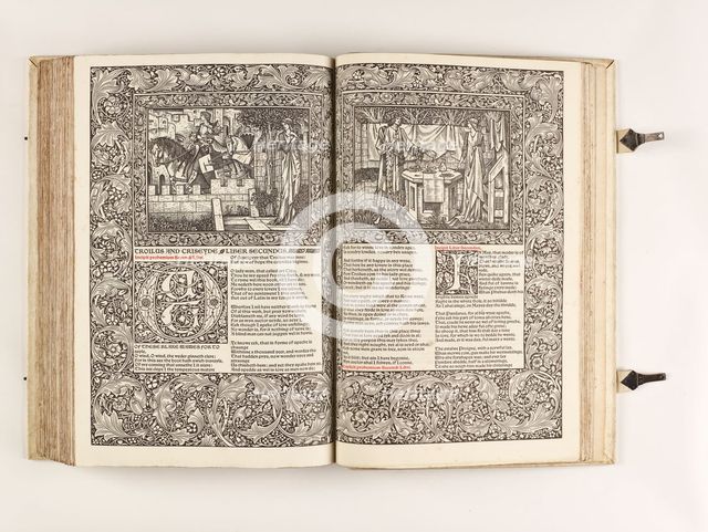 The Kelmscott Chaucer - The Works of Geoffrey Chaucer Now Newly Imprinted, 1896. Creator: Sir Edward Coley Burne-Jones.