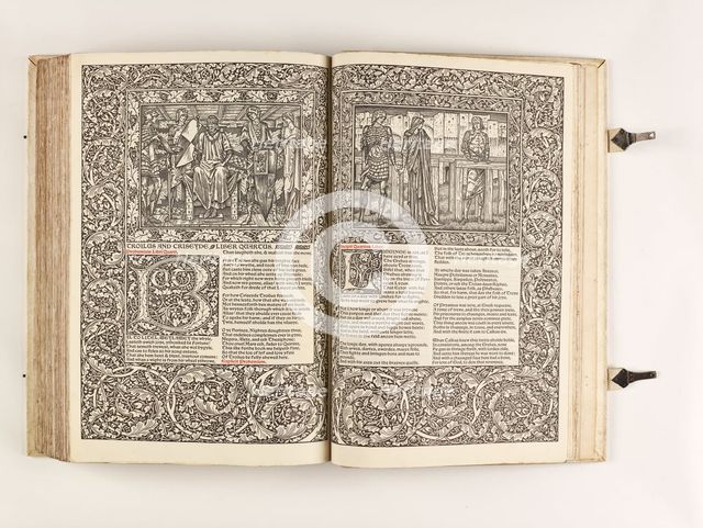 The Kelmscott Chaucer - The Works of Geoffrey Chaucer Now Newly Imprinted, 1896. Creator: Sir Edward Coley Burne-Jones.