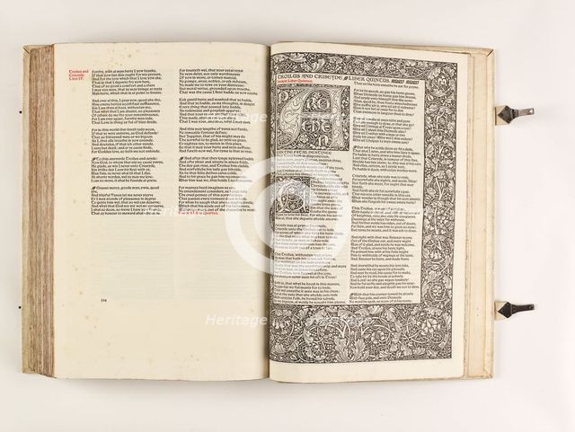 The Kelmscott Chaucer - The Works of Geoffrey Chaucer Now Newly Imprinted, 1896. Creator: Sir Edward Coley Burne-Jones.