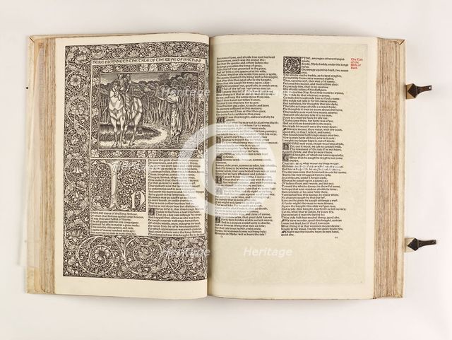 The Kelmscott Chaucer - The Works of Geoffrey Chaucer Now Newly Imprinted, 1896. Creator: Sir Edward Coley Burne-Jones.