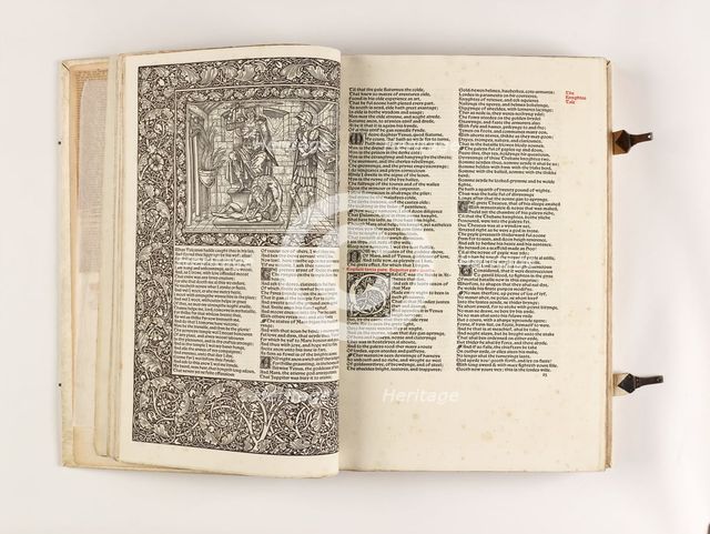 The Kelmscott Chaucer - The Works of Geoffrey Chaucer Now Newly Imprinted, 1896. Creator: Sir Edward Coley Burne-Jones.