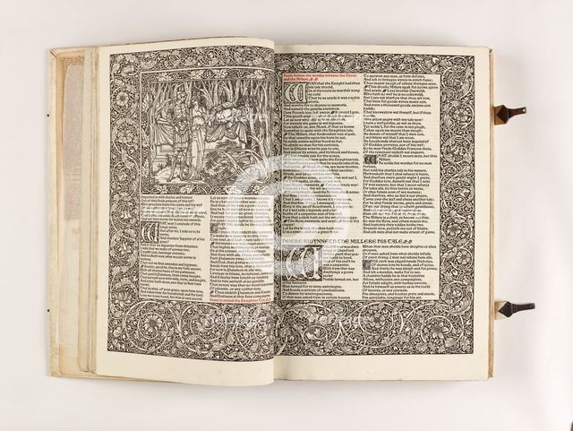 The Kelmscott Chaucer - The Works of Geoffrey Chaucer Now Newly Imprinted, 1896. Creator: Sir Edward Coley Burne-Jones.