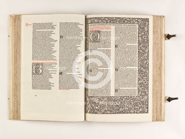 The Kelmscott Chaucer - The Works of Geoffrey Chaucer Now Newly Imprinted, 1896. Creator: Sir Edward Coley Burne-Jones.