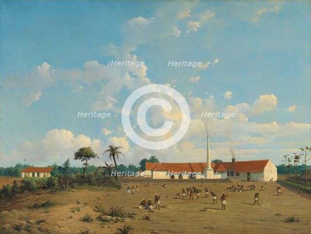 The Kemanglen Sugar Factory near Tegal (or Tagal), Java, 1870-1875. Creator: Abraham Salm.