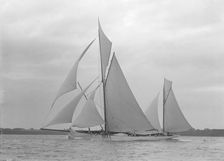The ketch Corisande under sail, 1911. Creator: Kirk & Sons of Cowes