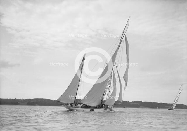 The ketch 'Corisande' under sail, 1911. Creator: Kirk & Sons of Cowes.