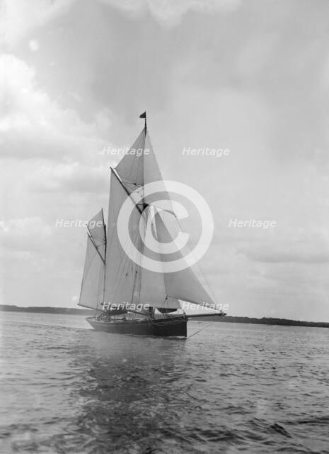 The ketch 'Palatina' under way, 1911. Creator: Kirk & Sons of Cowes.