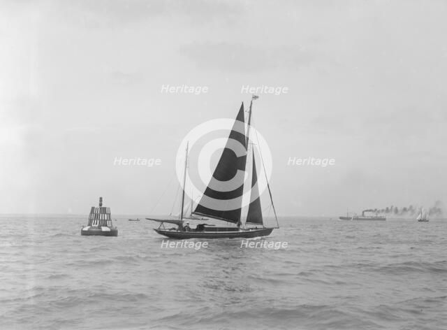 The ketch 'The Nun' under sail, 1922. Creator: Kirk & Sons of Cowes.