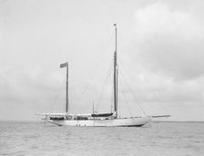 The ketch Xarifa (renamed Verona') at anchor, 1912. Creator: Kirk & Sons of Cowes