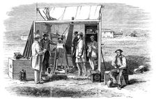 The Kew Photoheliograph and Temporary Observatory at Rivabellosa, near Miranda del Ebro, 1860. Creator: Unknown