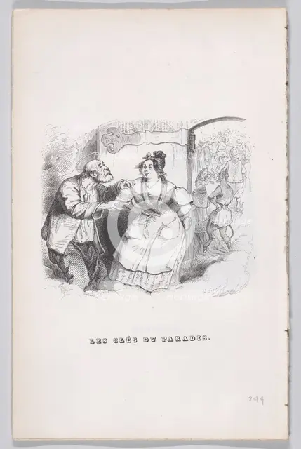 The Keys to Paradise from The Complete Works of Béranger, 1836. Creator: Pierre Francois Godard.