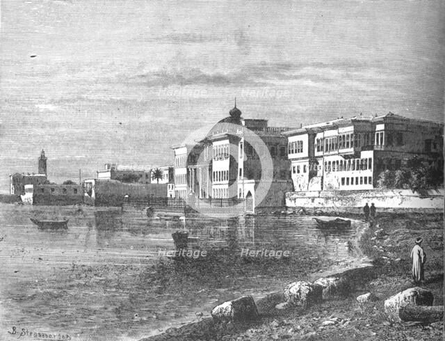 'The Khedive's Palace at Ras-El-Tin, Alexandria', c1882-85.. Artists: Unknown, B Strassberger.