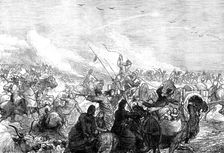 The Khiva Expedition: Russian troops attacking a caravan of Turkomans, 1873. Creator: Unknown