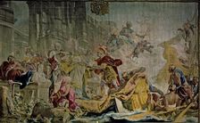 The Kidnap of Helen tapestry from the Beauvais tapestry factory