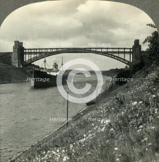 'The Kiel Ship Canal Connecting the Baltic and North Seas, Kiel, Germany', c1930s. Creator: Unknown.
