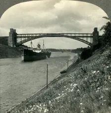 The Kiel Ship Canal Connecting the Baltic and North Seas, Kiel, Germany c1930s. Creator: Unknown
