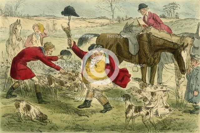 'The Kill, on The Cat & Custard Pot Day', c1854. Creator: John Leech.