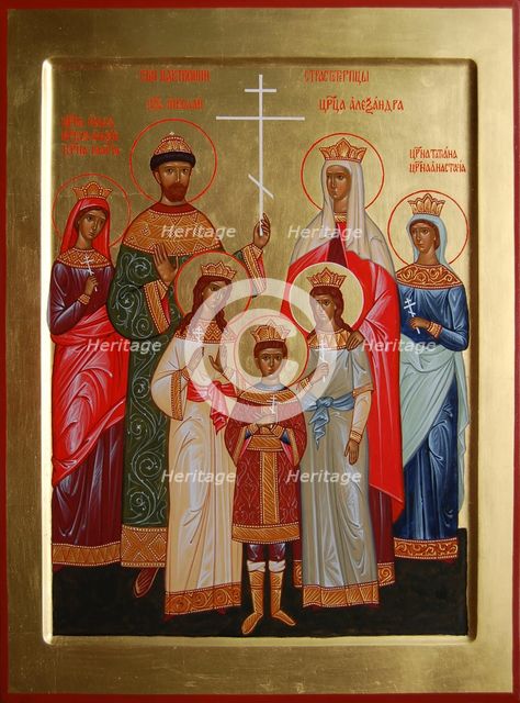 The killed Family of the Tsar Nicholas II, 2004-2007. Artist: Russian icon  