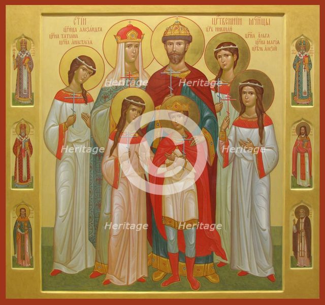 The killed Family of the Tsar Nicholas II, 2004-2007. Artist: Russian icon  