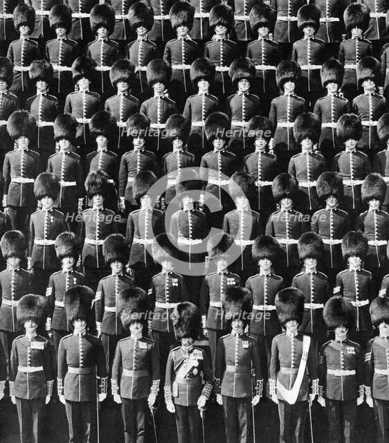 The King and his guards, 1935. Artist: Unknown