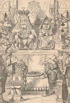 The King and Queen of Hearts in Court 1889. Artist: John Tenniel