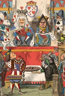 The King and Queen of Hearts in Court 1889. Artist: John Tenniel