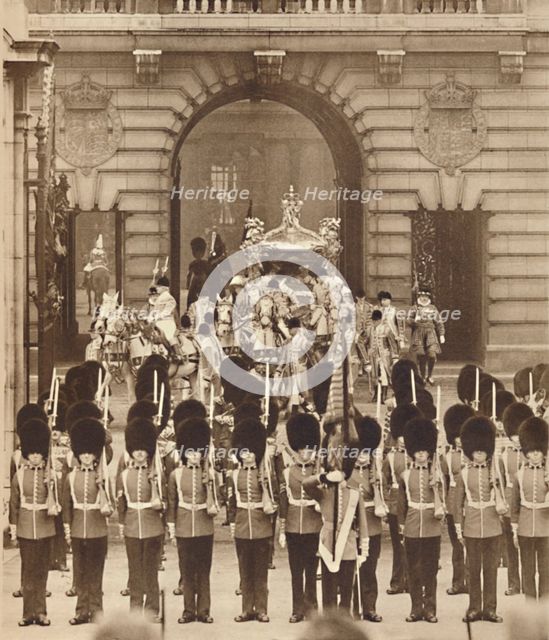 'The King and Queen Leave the Palace for their Coronation', 1937. Creator: Unknown.