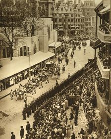 The King and Queen Leaving Westminster Abbey 1937. Creator: Photochrom Co Ltd of London
