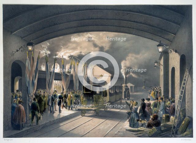 The King at New Cross Station, 1844. Artist: Unknown