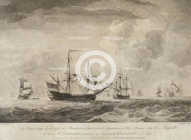 The King George Disabled..., 1753. Creator: John Boydell.