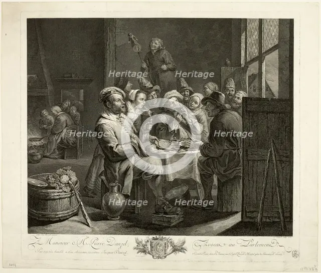 The King Drinks, 1766. Creators: Jacques Claude Danzel, Baisiez.