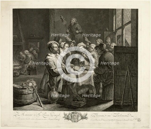 The King Drinks, 1766. Creators: Jacques Claude Danzel, Baisiez.