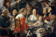 Gallery image of The King Drinks, or Family Meal on the Feast of Epiphany. Artist: Jordaens, Jacob (1593-1678)