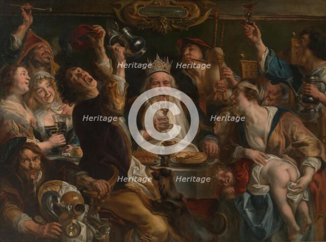 The King Drinks. Artist: Jordaens, Jacob (1593-1678)