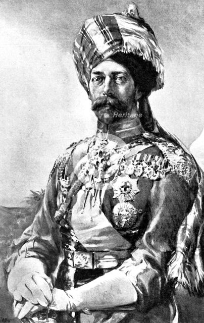'The King Emperor as Colonel-In-Chief, Lancers, Indian Army', 1914. Artist: Unknown