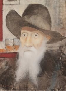 The King Is Dead - Portrait of E.J.Odell, actor, c1928. Creator: CRW Nevinson