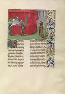 The King of Cyprus Killed by his Brothers Persecutors, c1360s; about 1480-1483. Creator: Master of the Getty Froissart