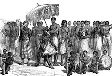 The King of Ashantee and his executioners, 1873. Creator: Unknown