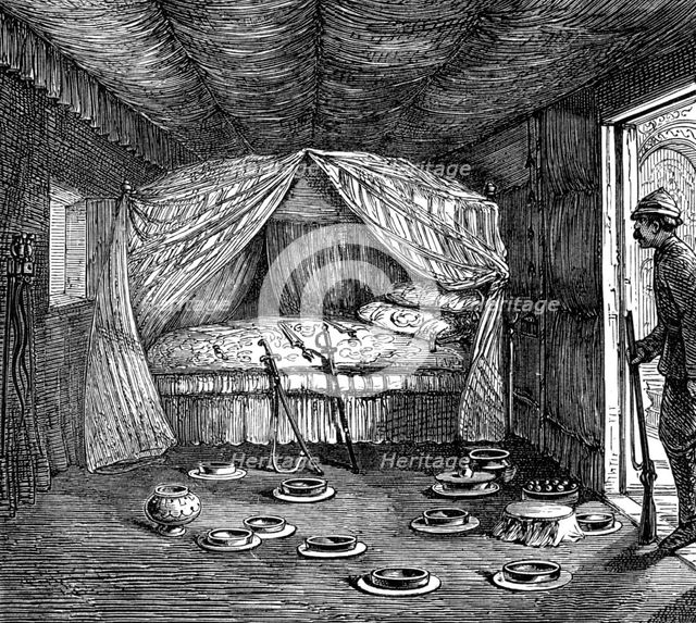 The King of Ashantee's bed, 1874. Creator: Unknown.