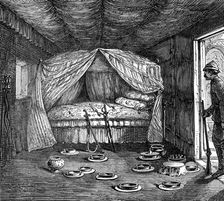 The King of Ashantee's bed, 1874. Creator: Unknown