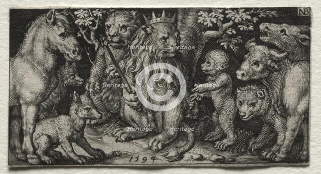 The King of Beasts, 1594. Creator: Nicolaes de Bruyn (Netherlandish, 1571-1656); A. van Londerseel.