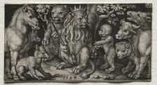 The King of Beasts, 1594. Creator: Nicolaes de Bruyn (Netherlandish, 1571-1656); A. van Londerseel